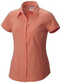 Chemise à manches courtes Women Columbia Silver Ridge Orange