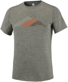 T-Shirt Columbia Zero Rules Short Sleeve Graphic Cypress Heather Tri Peak