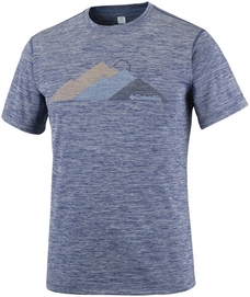 T-Shirt Columbia Zero Rules Short Sleeve Graphic Carbon Heather Tri Peak