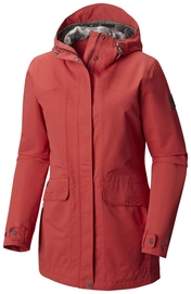 Jas Columbia South Canyon Long Hooded Jacket Sunset Red