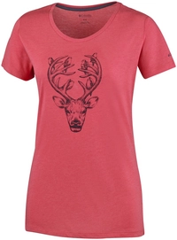 T-Shirt Columbia Outdoor Buddies Short Sleeve Tee Sunset Red Damen