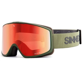 Lunettes de ski Sinner Sin Valley Matte Moss Green Double Full Red Mirror + Double Pink