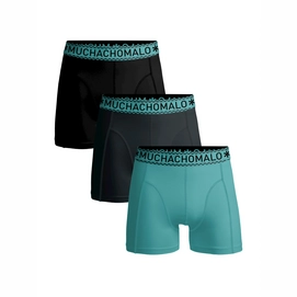 Boxershort Muchachomalo Men Short Solid Green Green Black (3-Pack)-S