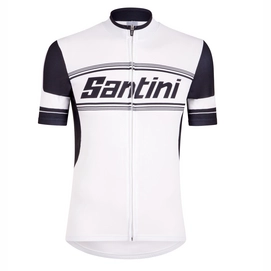 Fahrradshirt Santini Tau Short Sleeve Printed Jersey White-XXL