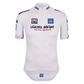 Fietsshirt Santini Giro d'Italia White Jersey Replica Short Sleeve 2015