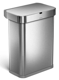 Prullenbak Simplehuman Sensor Voice Control Zwart 58L