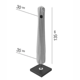 Parasolhoes AquaShield Light Grey (135 x 30/35 cm)