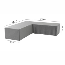 Loungesethoes AquaShield L-shape Grey (270 x 270 x 90 x h70 cm)
