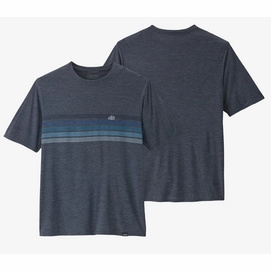 T-Shirt Patagonia Cap Cool Daily Graphic Shirt Line Logo Ridge Stripe Men Smolder Blue X-Dye