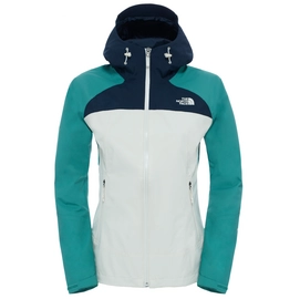 Winterjas The North Face W Stratos Jacket Vintage/ White Deep Sea/ Urban Navy