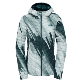 Winterjacke The North Face Thermoball Hoodie Darkest Spruce Strata Print Damen