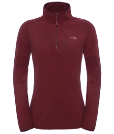 Pull The North Face Women 100 Glacier 1/4 Zip Deep Garnet Red