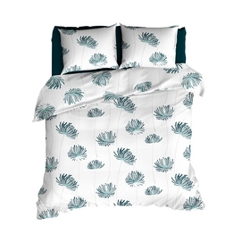 Dekbedovertrek Romanette Annika Wit Teal Flanel
