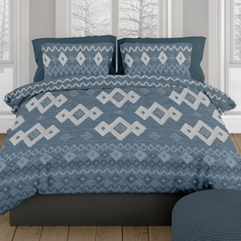 Dekbedovertrek Romanette Baltica Denim Blue Flanel