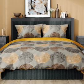 Dekbedovertrek Satin d'Or Globus Taupe Satijn