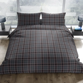 Dekbedovertrek Romanette Silvapina Grijs Bruin Flanel