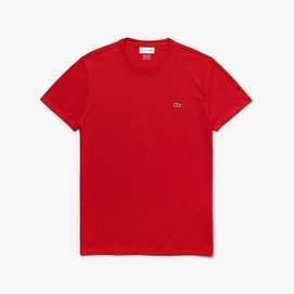 T-Shirt Lacoste Mens TH6709 Crew Neck Red