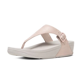 Tong FitFlop The Skinny Lizard Print Nude Pink