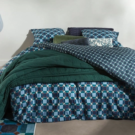 Dekbedovertrek Essenza Teade Nightblue Katoen