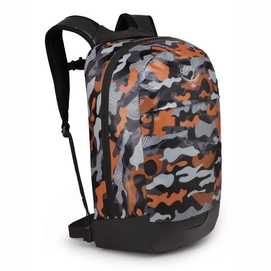Rucksack Osprey Transporter Panel Loader Black/Orange Camo