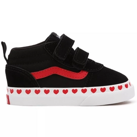 Sneaker Vans Ward Mid V Heart Foxing Black White Kinder-Schuhgröße 21