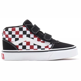 Vans Youth Ward Mid V Checkerboard Chili Pepper White-Schoenmaat 32