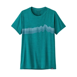 T-Shirt Patagonia Women's Cap Cool Daily Graphic T-Shirt in Borealis Green X-Dye