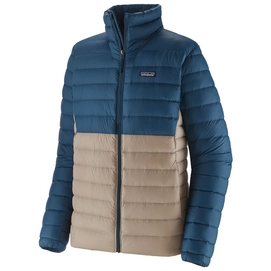 Jacket Patagonia Men Down Sweater Oar Tan Beige Blue-XL