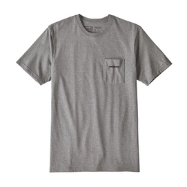 T-Shirt Patagonia P-6 Logo Pocket Responsibili-Tee Gravel Heather Herren-S