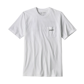 T-Shirt Patagonia Men's P-6 Logo Pocket Responsibili-Tee White