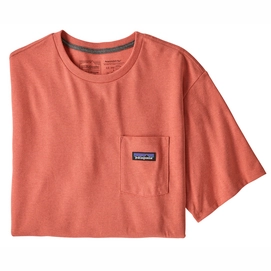 T-Shirt Patagonia Men P6 Label Pocket Responsibili Tee Coho Coral-XL
