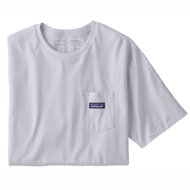 T-Shirt Patagonia Homme P6 Label Pocket Responsibili Tee White-L