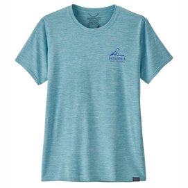 T-Shirt Patagonia Women Cap Cool Daily Graphic Shirt Ridgeline Runner Iggy Blue-XL