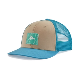Pet Patagonia Unisex Fly the Flag Label Trucker Hat Oar Tan