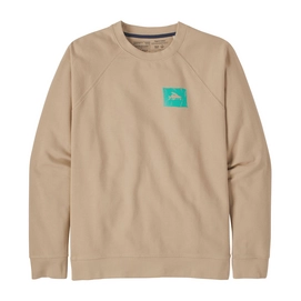 Jumper Patagonia Men's Fly the Flag Organic Crew Sweatshirt Oar Tan