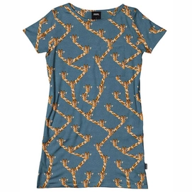 T-Shirt Dress SNURK Women Giraffe Blue-XS