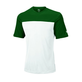 T-shirt de Tennis Wilson Men Team Crew Forest White