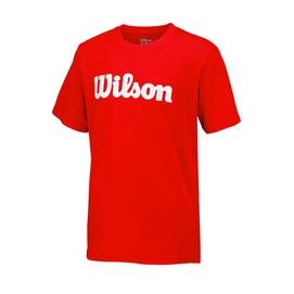 Tennisshirt Wilson Youth Script Cotton Tee Rot Kinder
