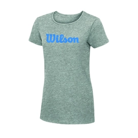Tennisshirt Wilson Script Cotton Tee Heather Grau Damen