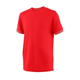 T-shirt de Tennis Wilson Boys Team Solid Crew Wilson Red