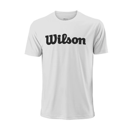 T-shirt de Tennis Wilson Men UWII Script Tech White Black
