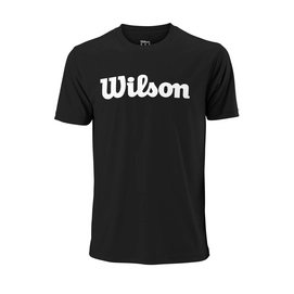 T-shirt de Tennis Wilson Men UWII Script Tech Black White