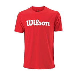 Tennisshirt Wilson UWII Script Tech Rot Weis Herren
