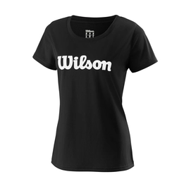 T-shirt de Tennis Wilson Women UWII Script Tech Black White
