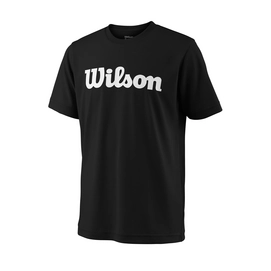 Tennisshirt Wilson Youth Team Script Tech Black White-M