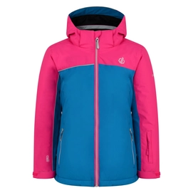 Ski Jas Dare2B Girls Legit Jacket Atlantic Blue Cyber Pink-Maat 116