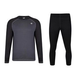 Ensemble Maillot de Corps Dare2B Mens Exchange Baselayer Set Black Ebony Grey