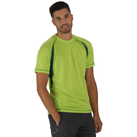 T-Shirt Regatta Mens Volito II Lime Zest Green/Hunter Green
