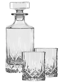 Whiskyset Lyngby Glas Krystal Lounge Clear 0,75 L (3-delig)