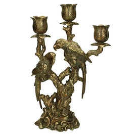 Kandelaar HD Living Parrot Gold 11 x 23,5 x 38 cm